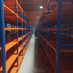 Industrial warehouse pallet racking system installation